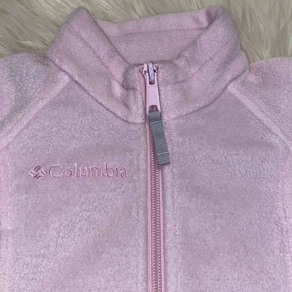 3/25$ Columbia Baby Girl Pink Fleece Jacket Size 12mos. - Picture 2 of 4